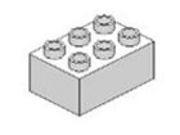 L-W Toys Junior Kostka 3x2 bílá 